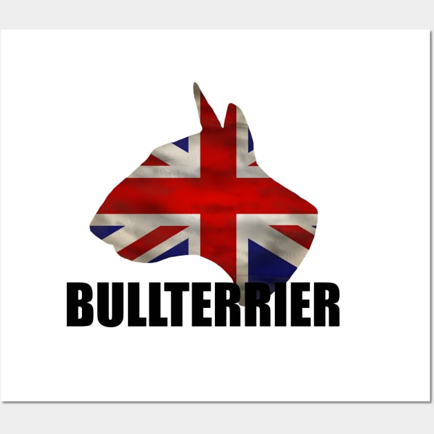 BULL TERRIER - GB flag Wall Art by Monstershirts